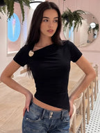 טופ שרוול קצר דגם Rosie